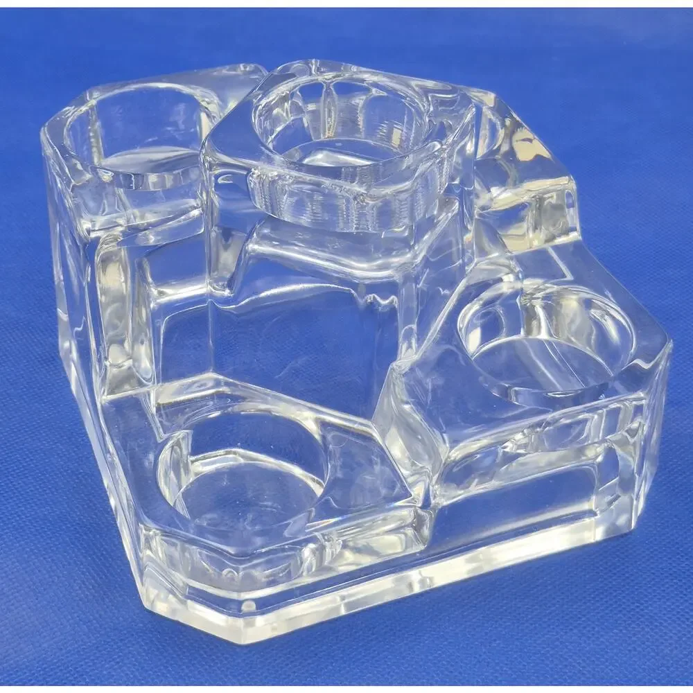 Vintage PartyLite Lead Crystal 5-Tier Castle Tealight Holder Germany 6x6x4" - Picture 8 of 8